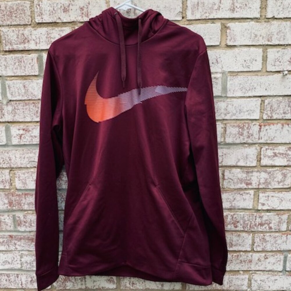 Men's Nike Therma Pull Over Hoodie Maroon Size Medium